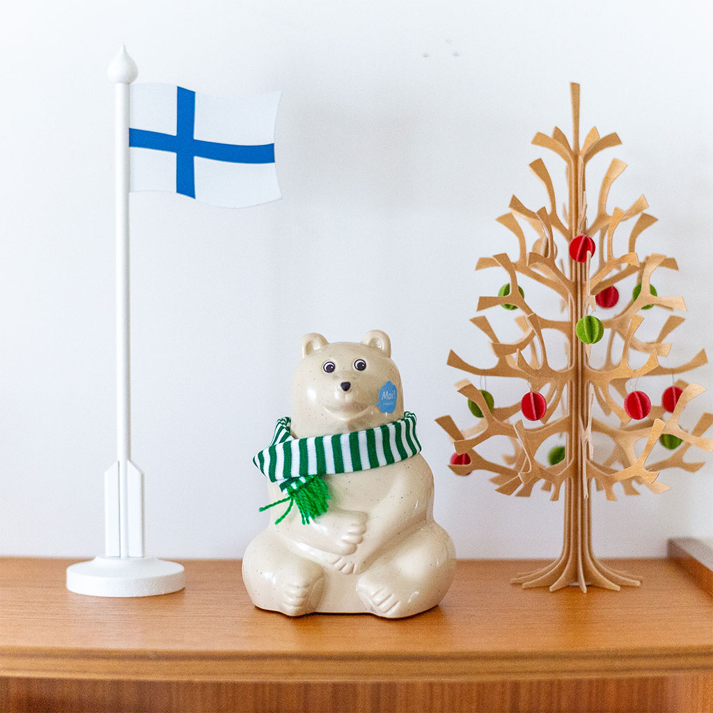 Larssons Tra ラッセントレー｜北欧の国旗 H32cm フィンランド国旗