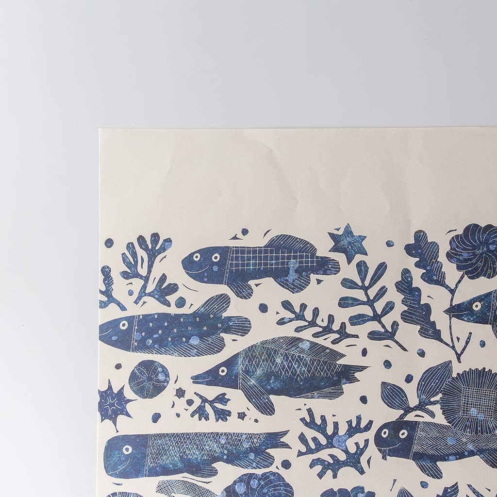 鹿児島 睦/ZUAN & ZOKEI/図案ポスター(B3)/FISH & FLOWER COMFOTA 北欧