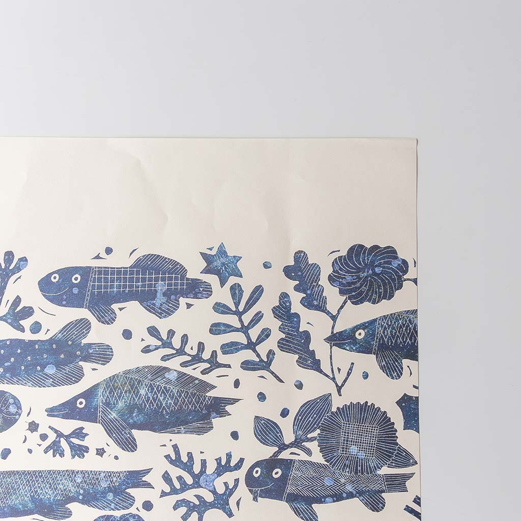 鹿児島 睦/ZUAN & ZOKEI/図案ポスター(B3)/FISH & FLOWER