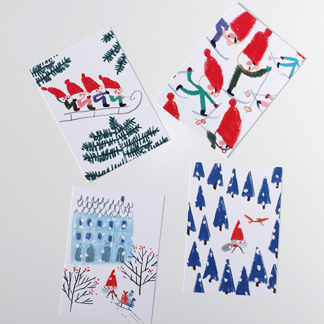 Kehvola Design/ケフボラ・デザイン/クリスマス ポストカード/Marika Maijala(全4柄)