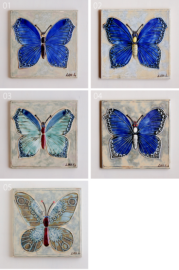 Lisa Larson/リサ・ラーソン/FJARILSPLATTOR/蝶の陶板