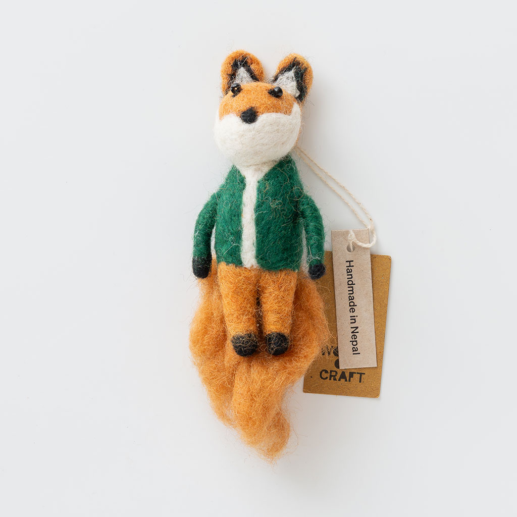 A WORLD OF CRAFT｜オーナメント 03 FOX IN GREEN JACKET