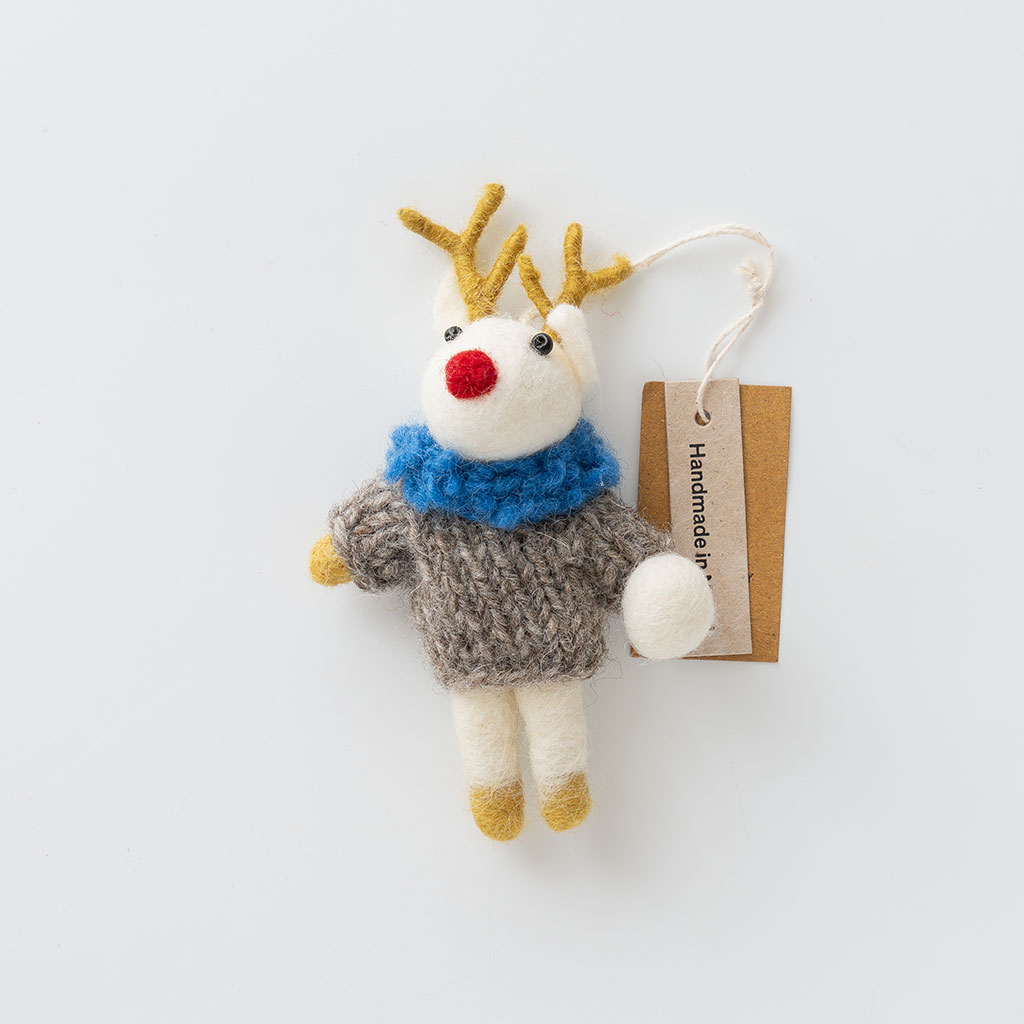 A WORLD OF CRAFT｜オーナメント 08 RUDOLF WITH BLUE COLLAR