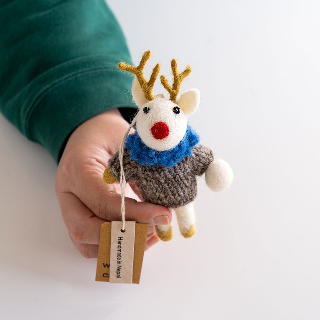 A WORLD OF CRAFT｜オーナメント 08 RUDOLF WITH BLUE COLLAR