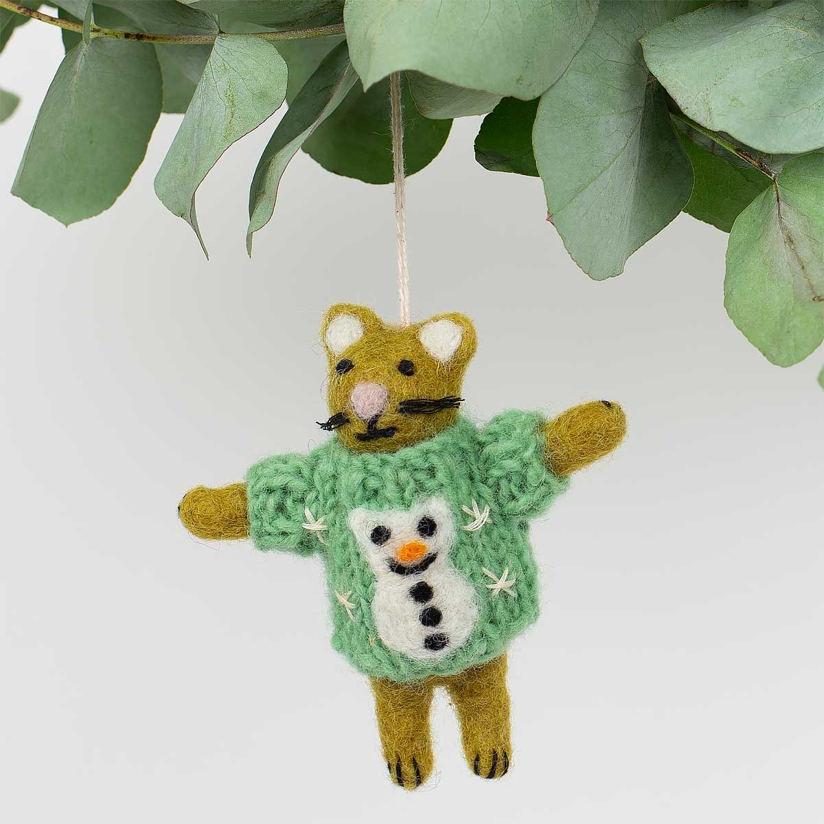 A WORLD OF CRAFT｜オーナメント 12 CAT WITH SNOWMAN SWEATER