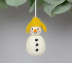 A WORLD OF CRAFT｜オーナメント 14 SNOWMAN YELLOW CAP