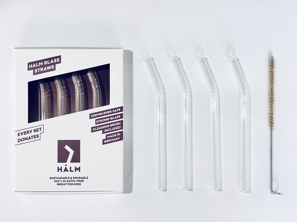 HALM ハルム｜ガラスストロー [110102] カーブ15cm（4本セット）