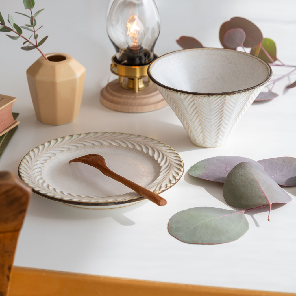 はしもとさちえ｜5寸リム皿