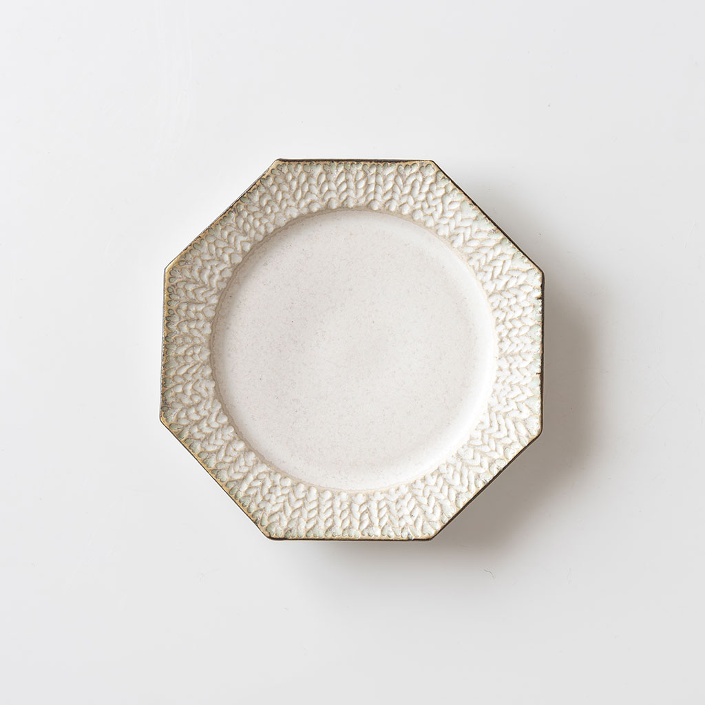 はしもとさちえ|ハチカクプレート小(lace)