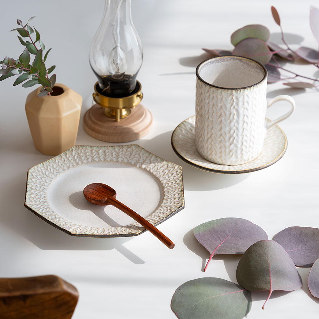 はしもとさちえ|ハチカクプレート小(lace)