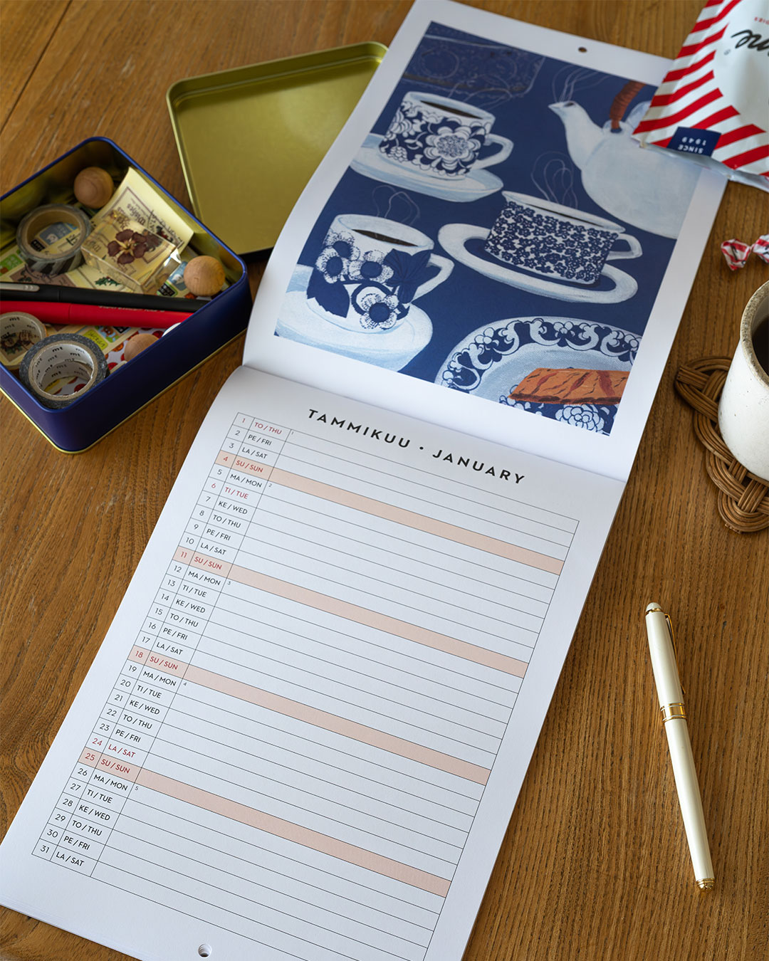 Kehvola Design ケフボラデザイン｜2026年カレンダー KAKKUKAHVIT