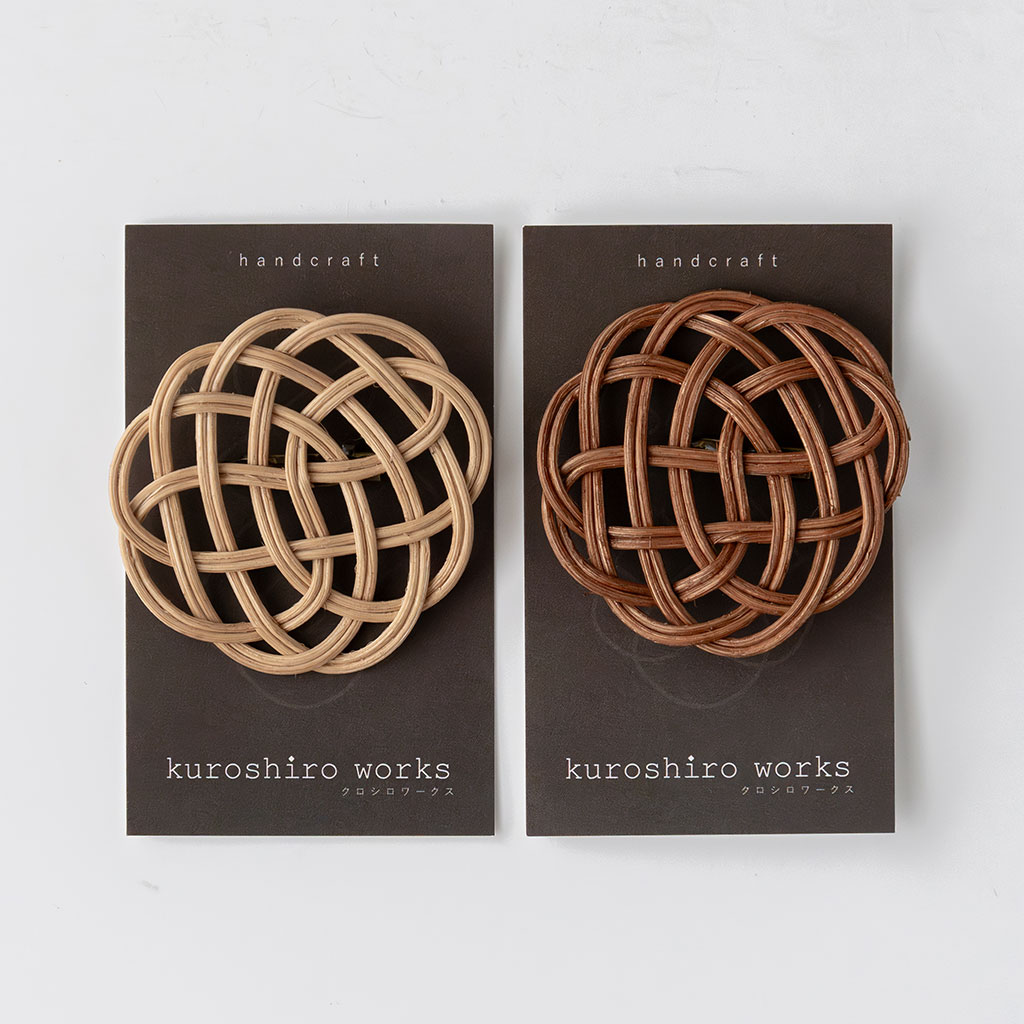 kuroshiro works|ラタン ブローチ まる