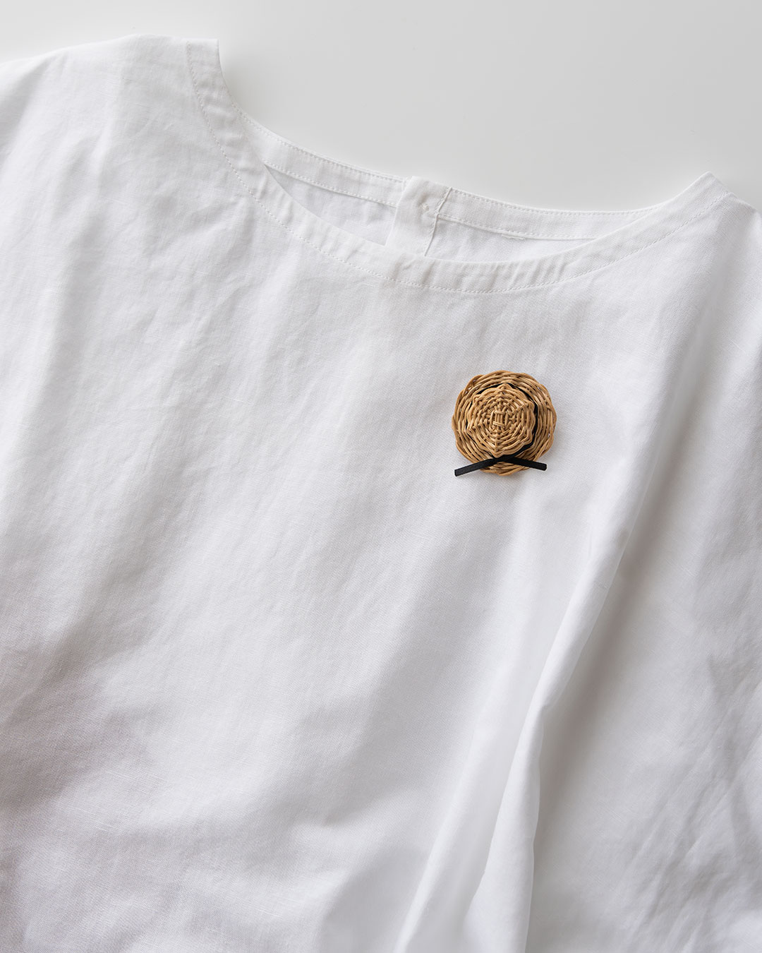 kuroshiro works｜ラタン ブローチ カンカン帽