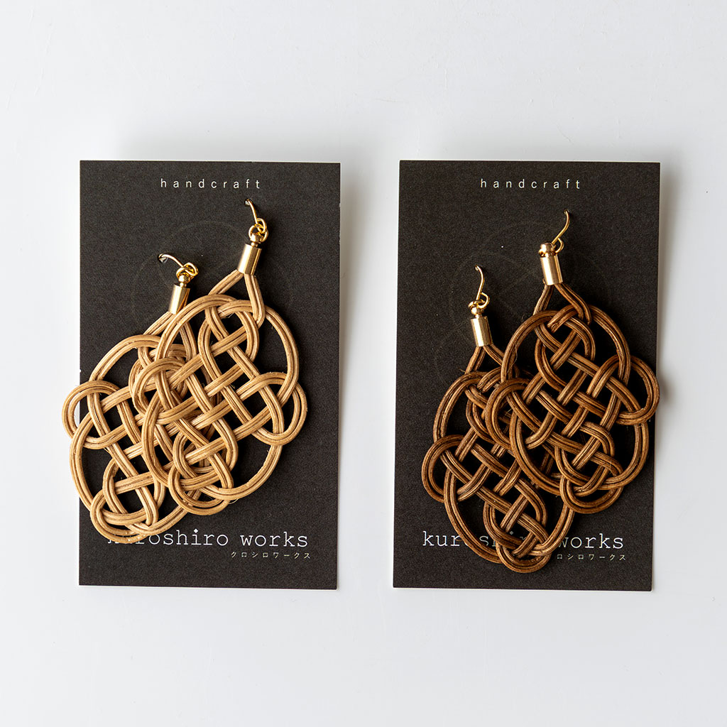 kuroshiro works｜ラタン ピアス オーバル