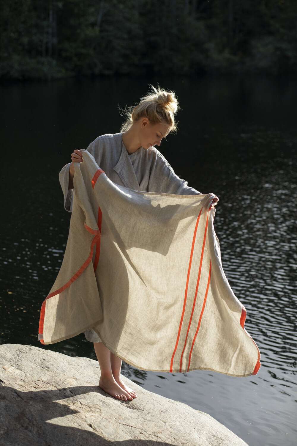 LAPUAN KANKURIT ラプアンカンクリ｜ウォッシュドリネンマルチユースタオル（95x180cm）USVA