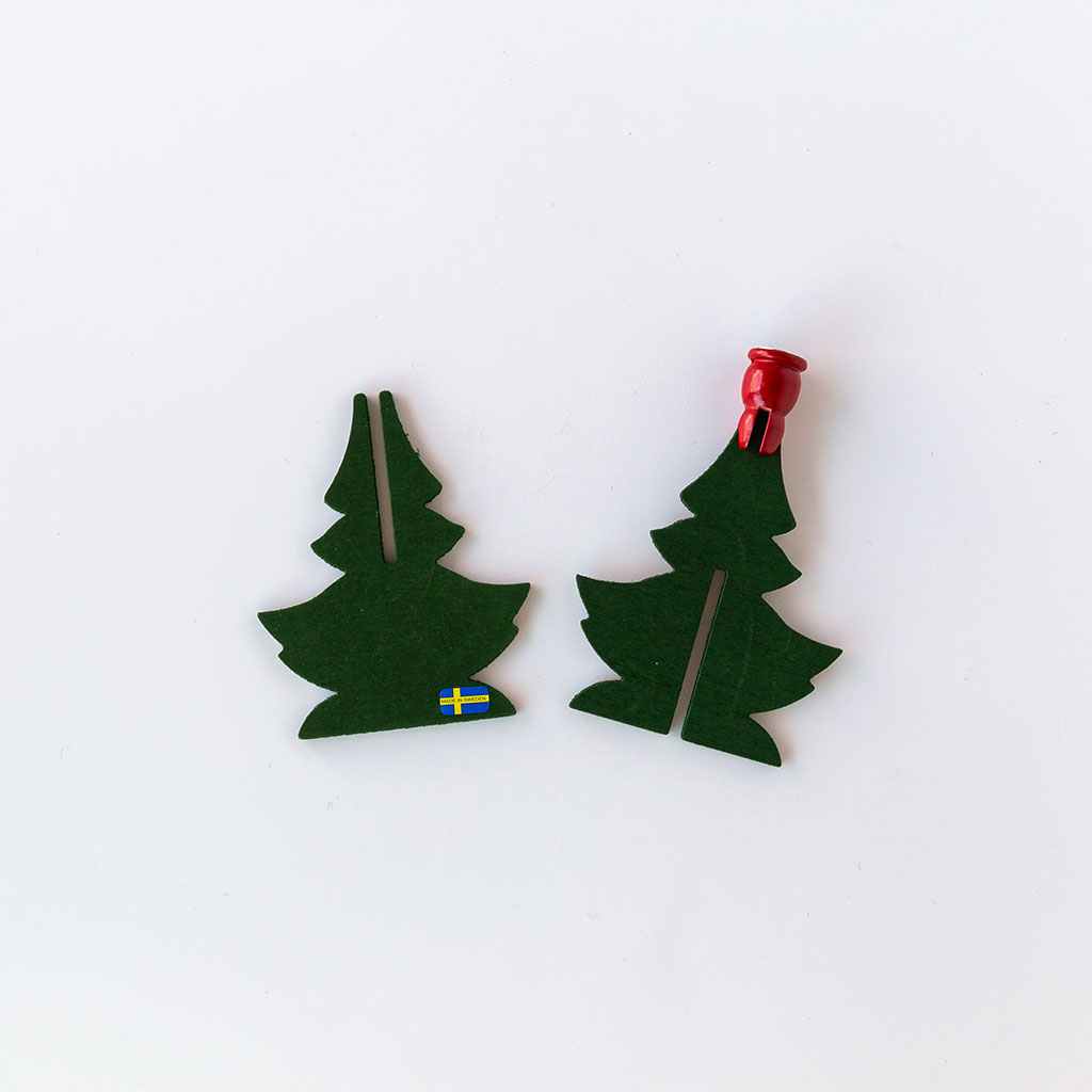 Larssons Tra ラッセントレー｜組み立て式木製クリスマスツリー S（キャンドル1本付き）