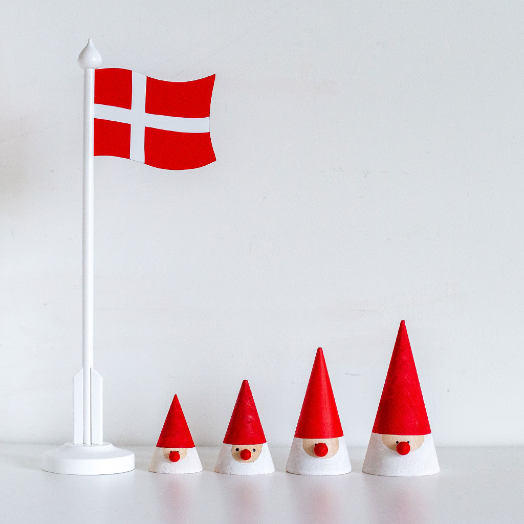 Larssons Tra ラッセントレー｜北欧の国旗 H32cm デンマーク国旗