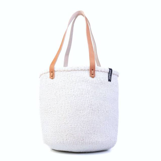 Mifuko ミフコ｜Kiondo バスケット［サイザル麻×再生プラスチック］ショルダーバッグ［ロングハンドル］Mサイズ ホワイト