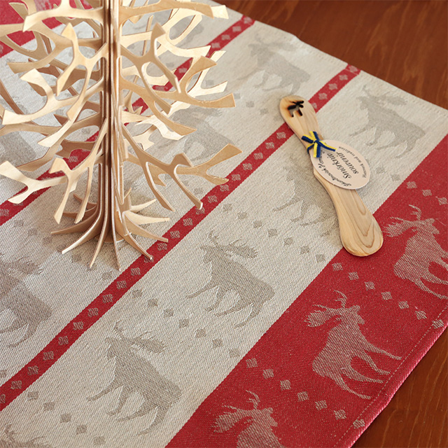 Skandinavisk Hemslojd スカンジナビスク・ヘムスロイド｜キッチンタオルとバターナイフのセット