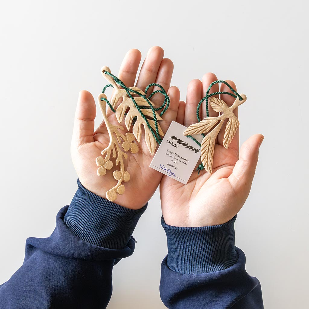 Mifuko ミフコ｜木製オーナメント Branches（3個セット）