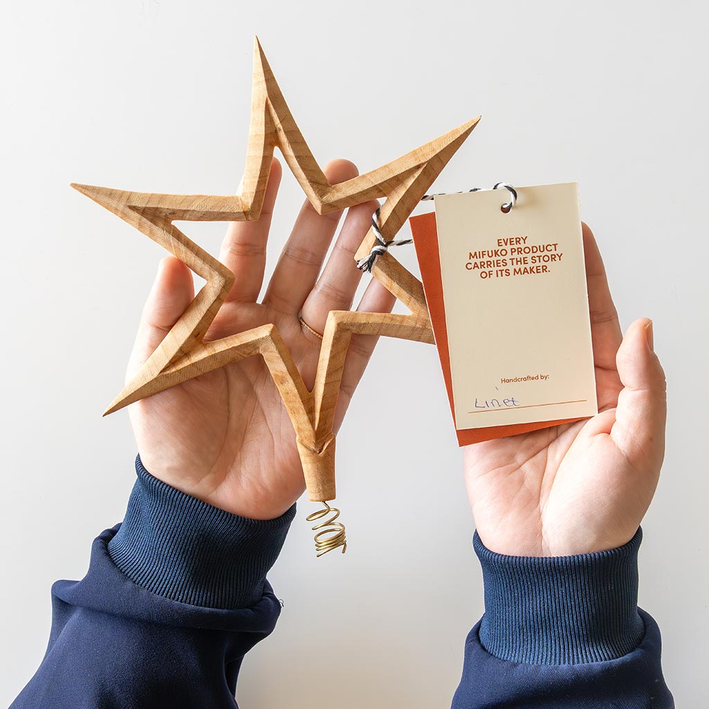 Mifuko ミフコ｜木製ツリートップ Christmas tree star COMFOTA 北欧雑貨店