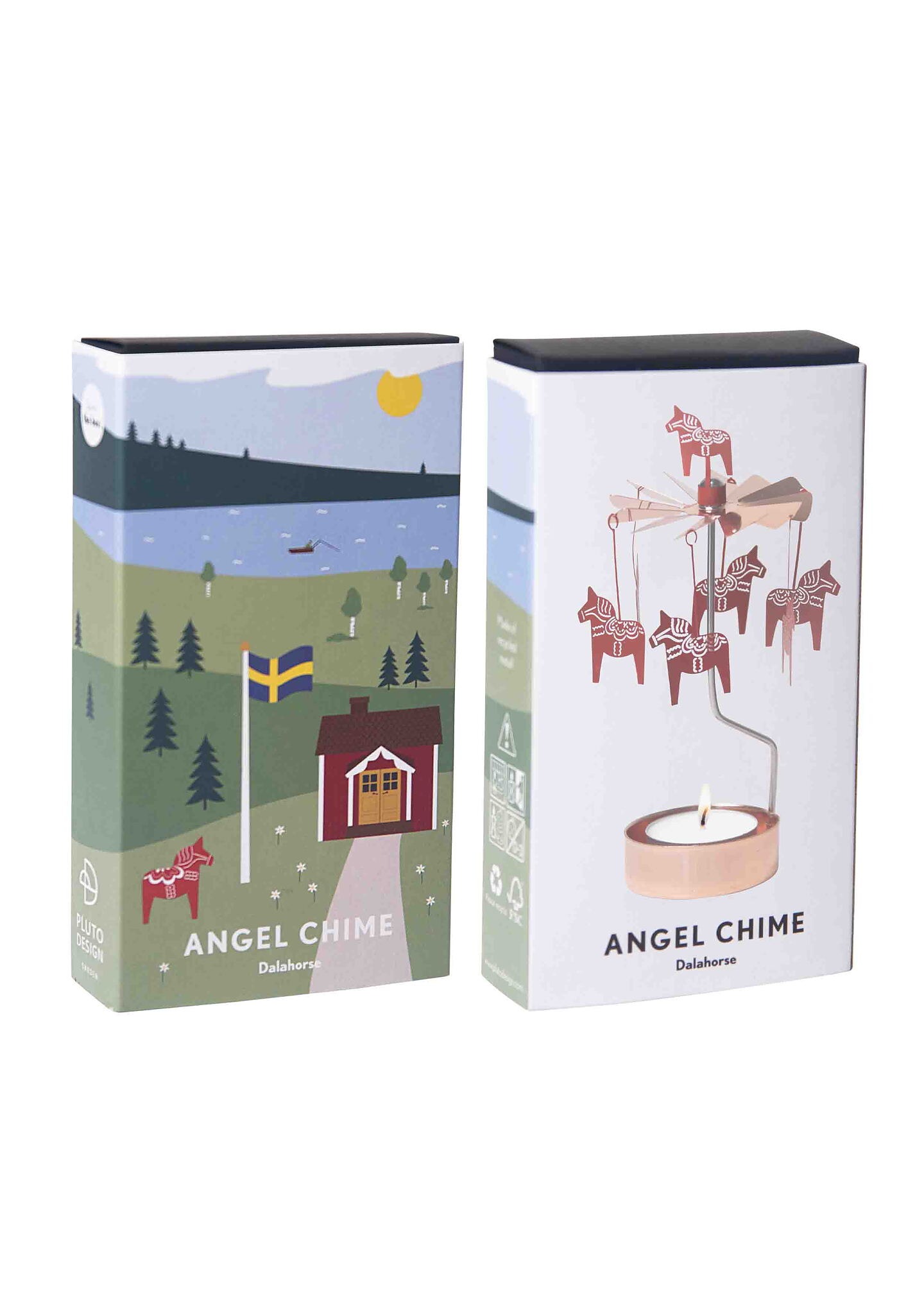 PLUTO DESIGN プルートデザイン｜ロータリーキャンドルホルダー「ダーラナホース」コッパー＆レッド