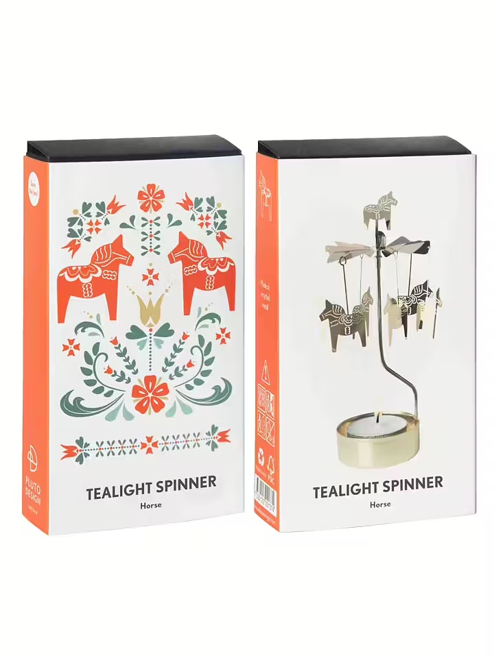 PLUTO DESIGN プルートデザイン｜ロータリーキャンドルホルダー「ダーラナホース」ゴールド