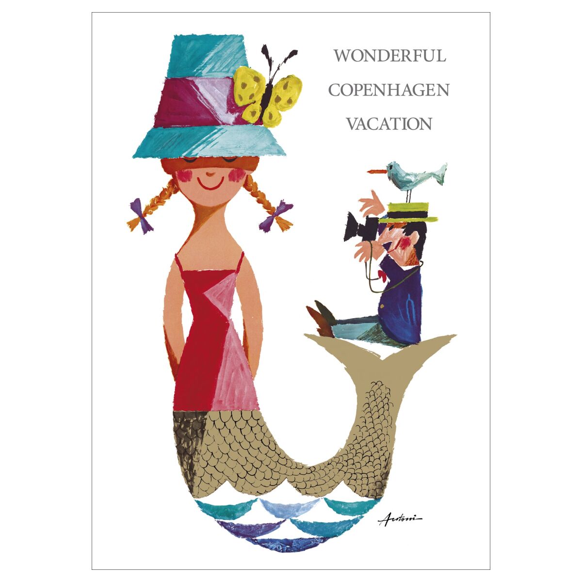 POSTER & FRAME ポスター＆フレーム｜Ib Antoni｜アートポスター［50×70cm］The Little Mermaid & The Tourist