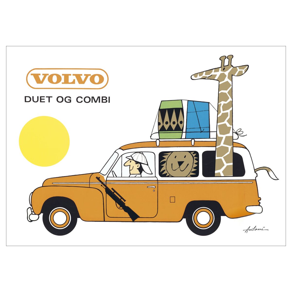 POSTER & FRAME｜Ib Antoni｜アートポスター Volvo Duet & Combi