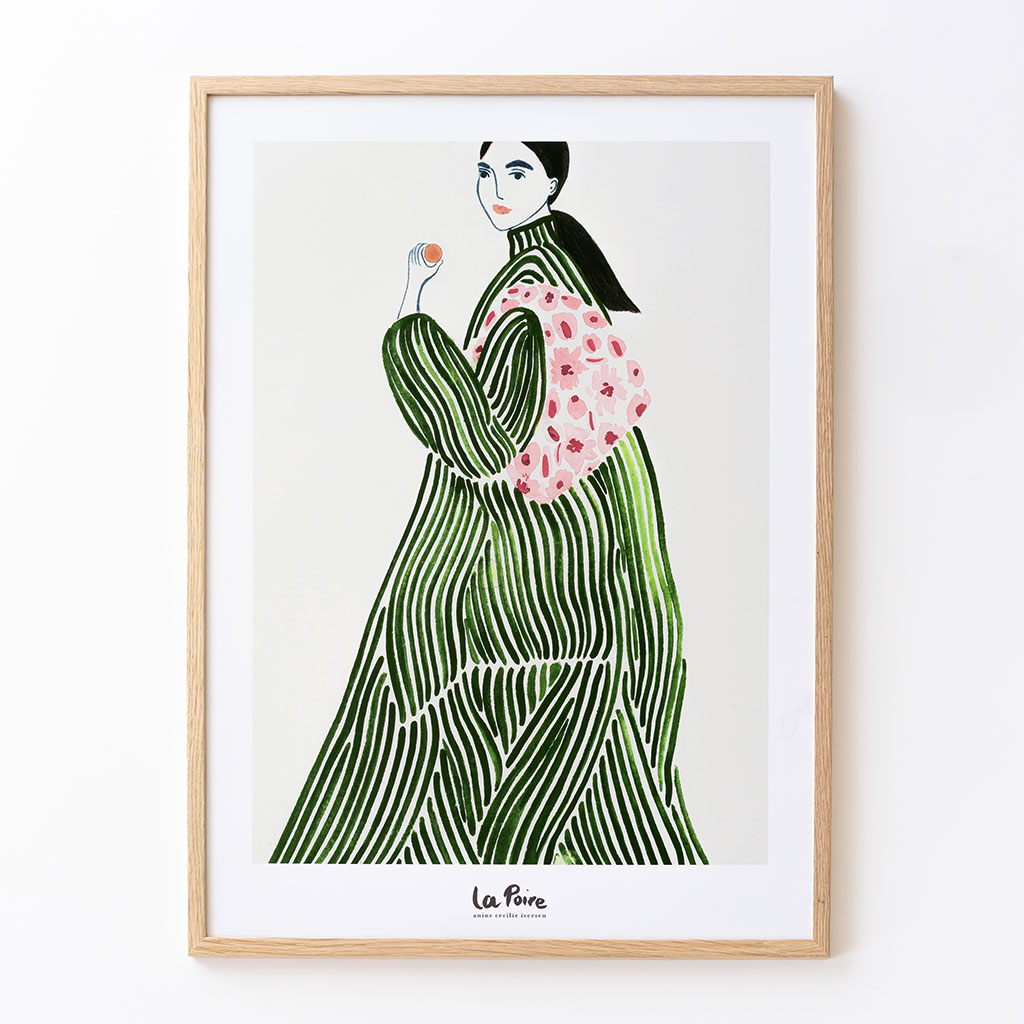 POSTER & FRAME ポスター＆フレーム｜La Poire｜アートポスター［50×70cm］Green Coat